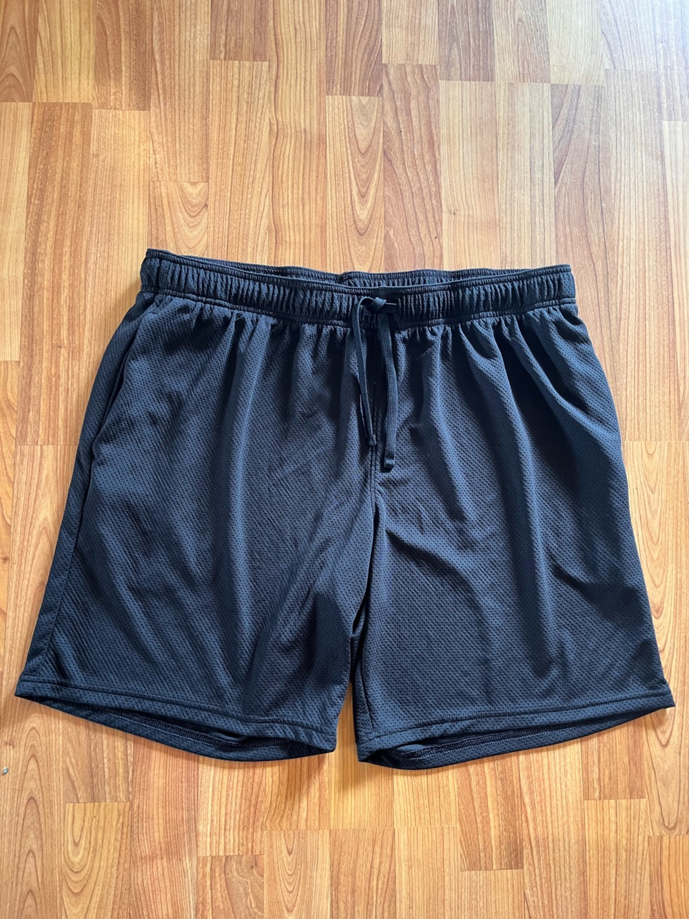 Men's Black Athletic Mesh Shorts - Lightweight Comfort